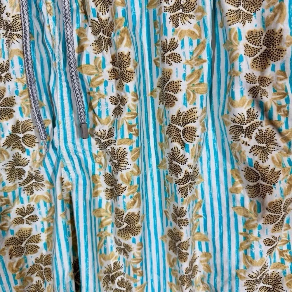 Vilebrequin Moorea Floral Stripe Print Swim Trunks Shorts